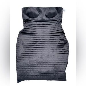 Marvin Richards Womens Black Lined Formal Strapless Dress Size 12 Cocktail Tier